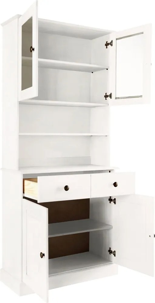 Biely kredenc z borovicového dreva 181x34 cm Mille – Støraa