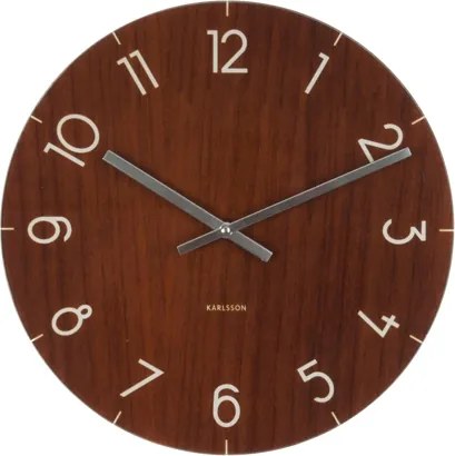 Stolní hodiny Maza, 17 cm, sklo, tmavé dřevo Stfh-KA5617DW Time for home+