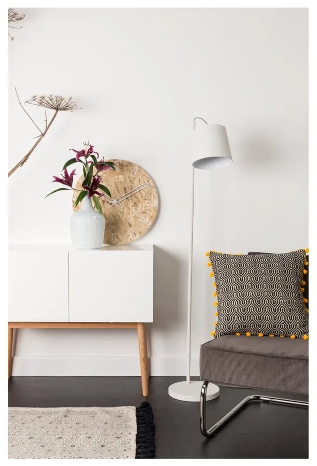 Biela stojacia lampa Zuiver Buckle Head