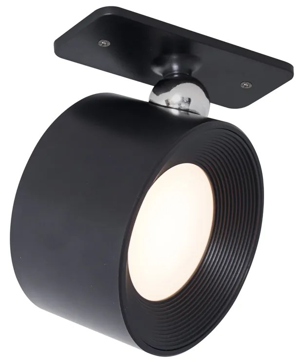 Sada 4 moderných nástenných a stropných svietidiel čierna vrátane LED nabíjateľných - Bright