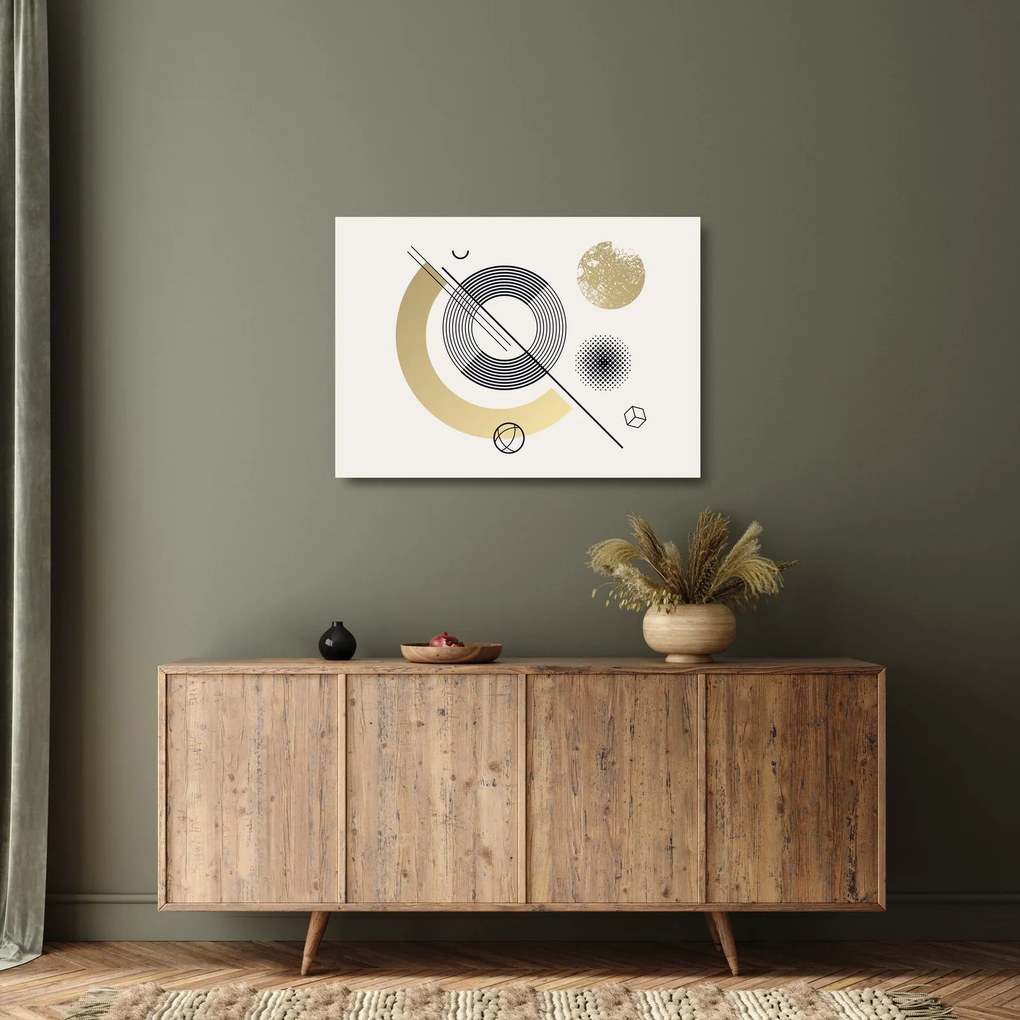 Sklenený obraz - Geometrické tvary N⁰2 (70x50 cm)
