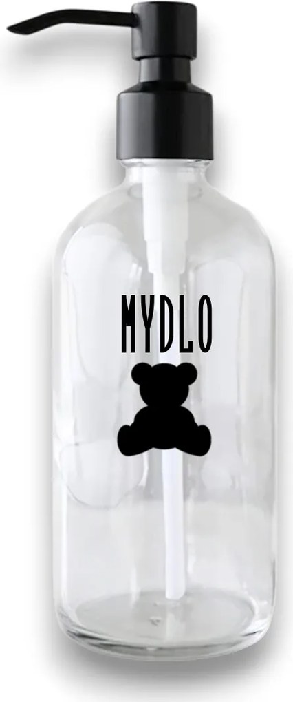 Označto Štítok/nálepka do kúpeľne Mydlo - SLIM, medvedík Farba písma: Strieborná