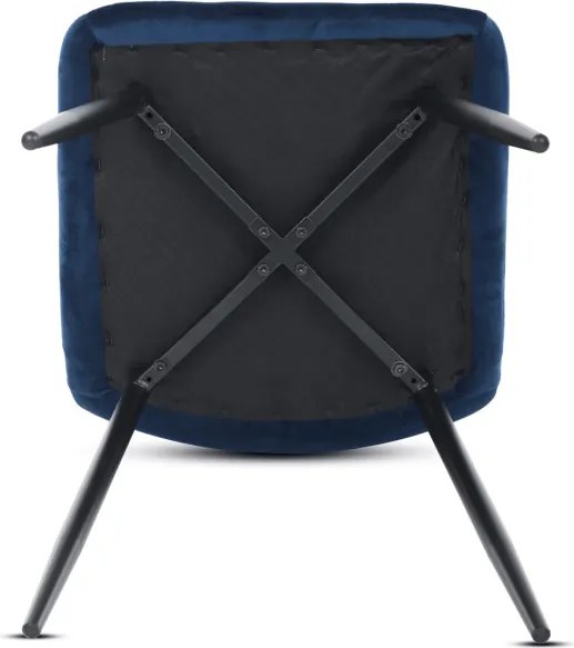 Jedálenská stolička zamatová, modrá CT-281 BLUE4