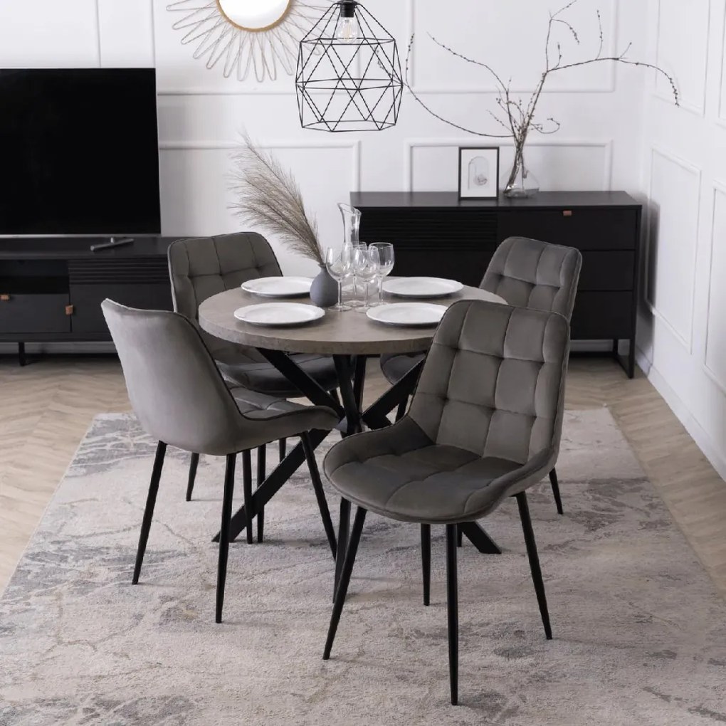 PROXIMA.store - Okrúhly rozkladací stôl LUGO FARBA: biela, FARBA NÔH: dub