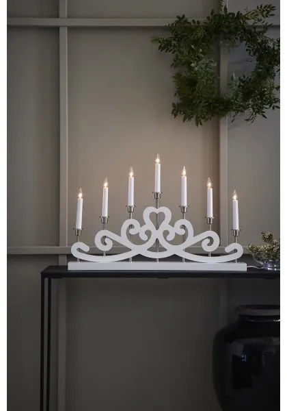 Markslöjd 705965 - Vianočný svietnik NIGHTFALL 7xE10/3W/230V biela