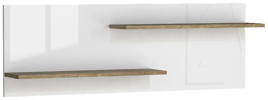 Polička Livinio L11 ribbeck/Biely lesk