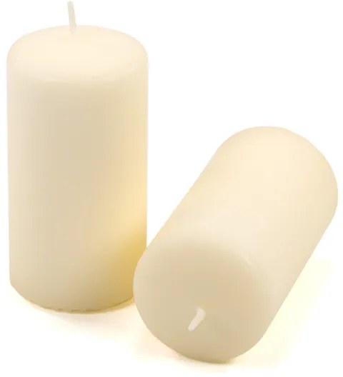 Sada stĺpových sviečok, 11,5 cm, Ø 6 cm, krémové, 6 ks