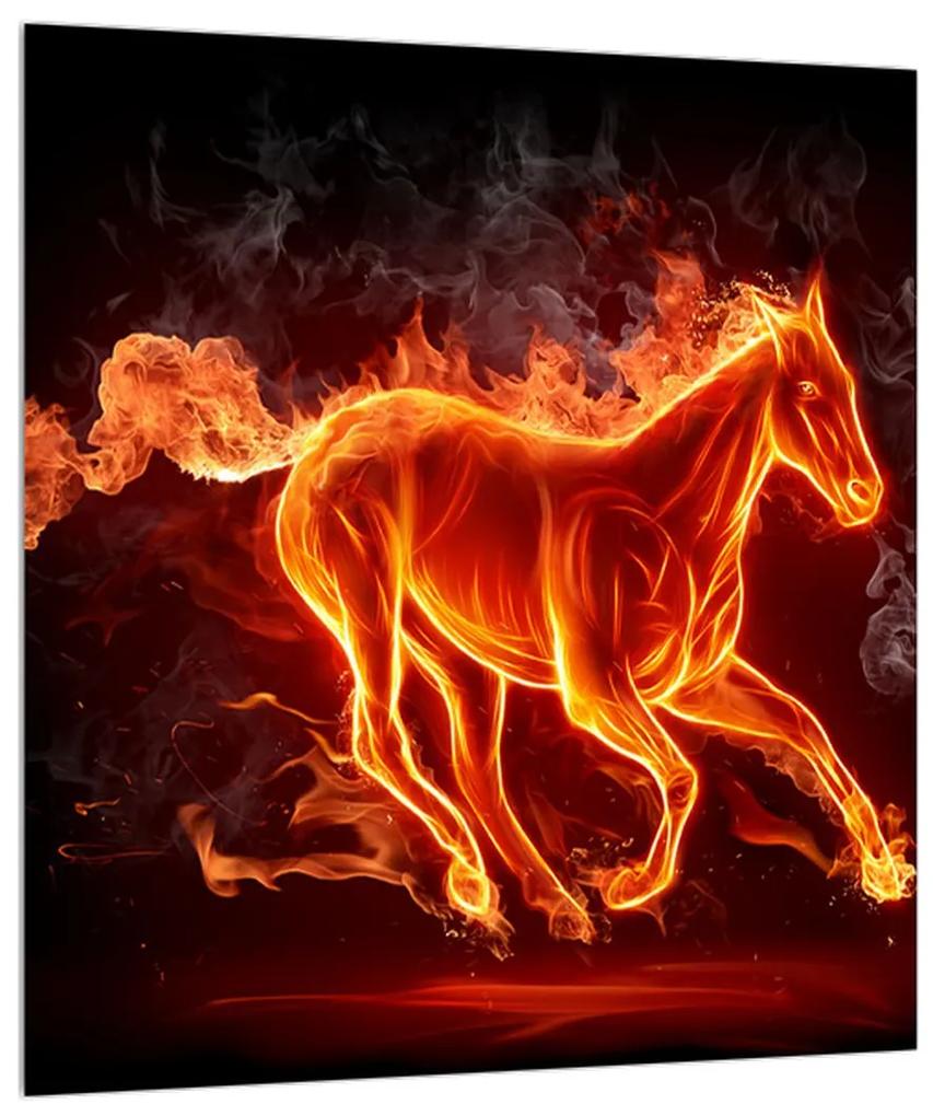 Obraz koňa v ohni (30x30 cm)