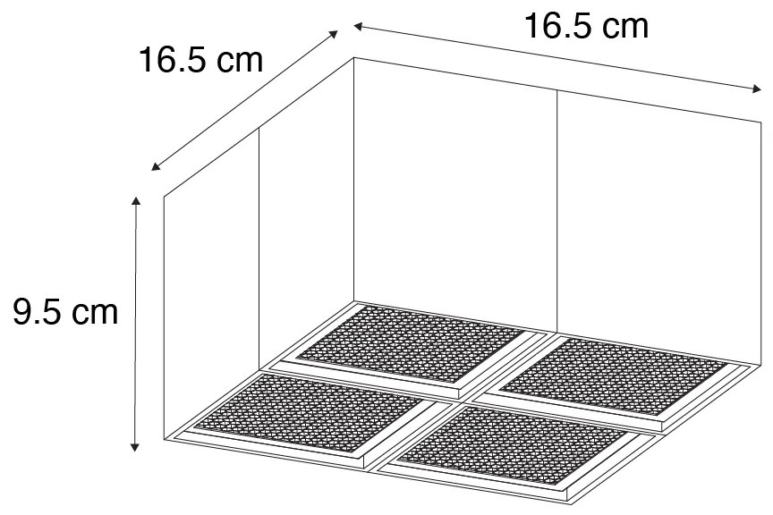 Dizajnové bodové svetlo zlaté 4-svetlo - Qubo Honey