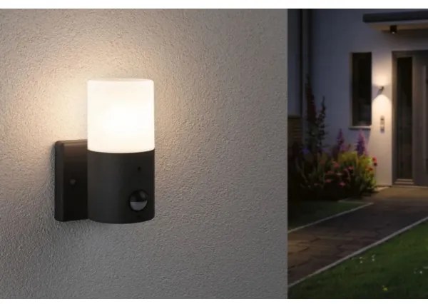 Paulmann 94648 - 1xE27/15W IP44 Vonkajšie nástenné svietidlo so senzorom TUBS 230V