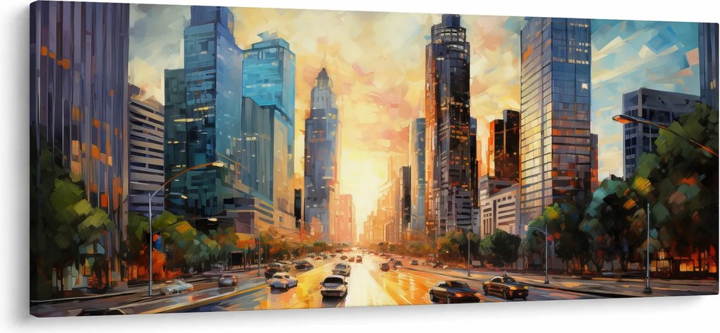 Obraz - Maľba mesta (120x50 cm)