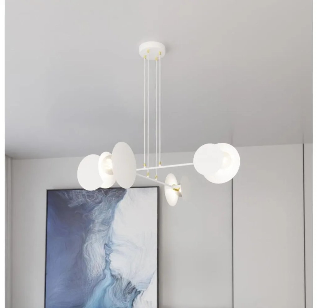 Luster na lanku IDEA 4xE27/15W/230V biela
