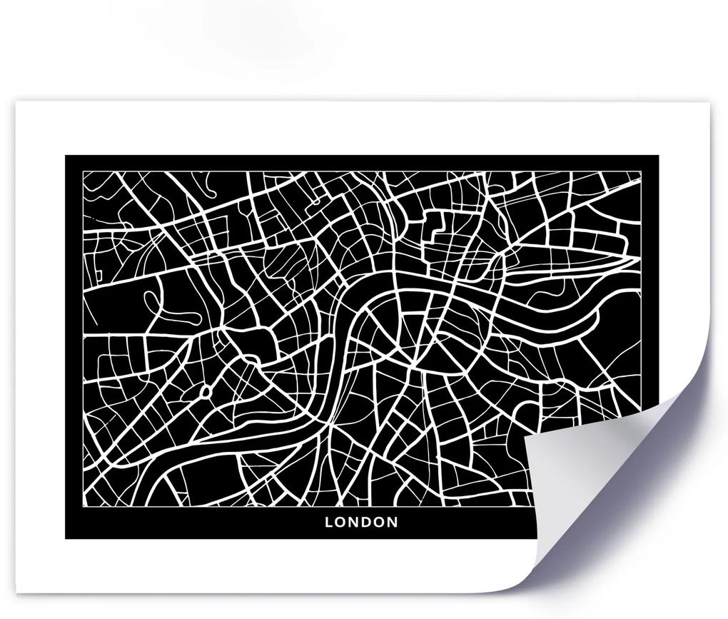 Gario Plagát City plan London Farba rámu: Bez rámu, Rozmery: 60 x 40 cm