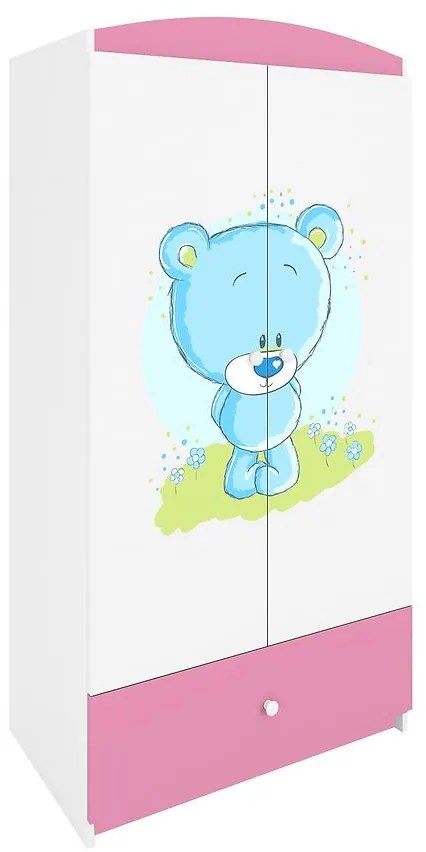 Skriňa Babydreams Ružová – Medveď modrý