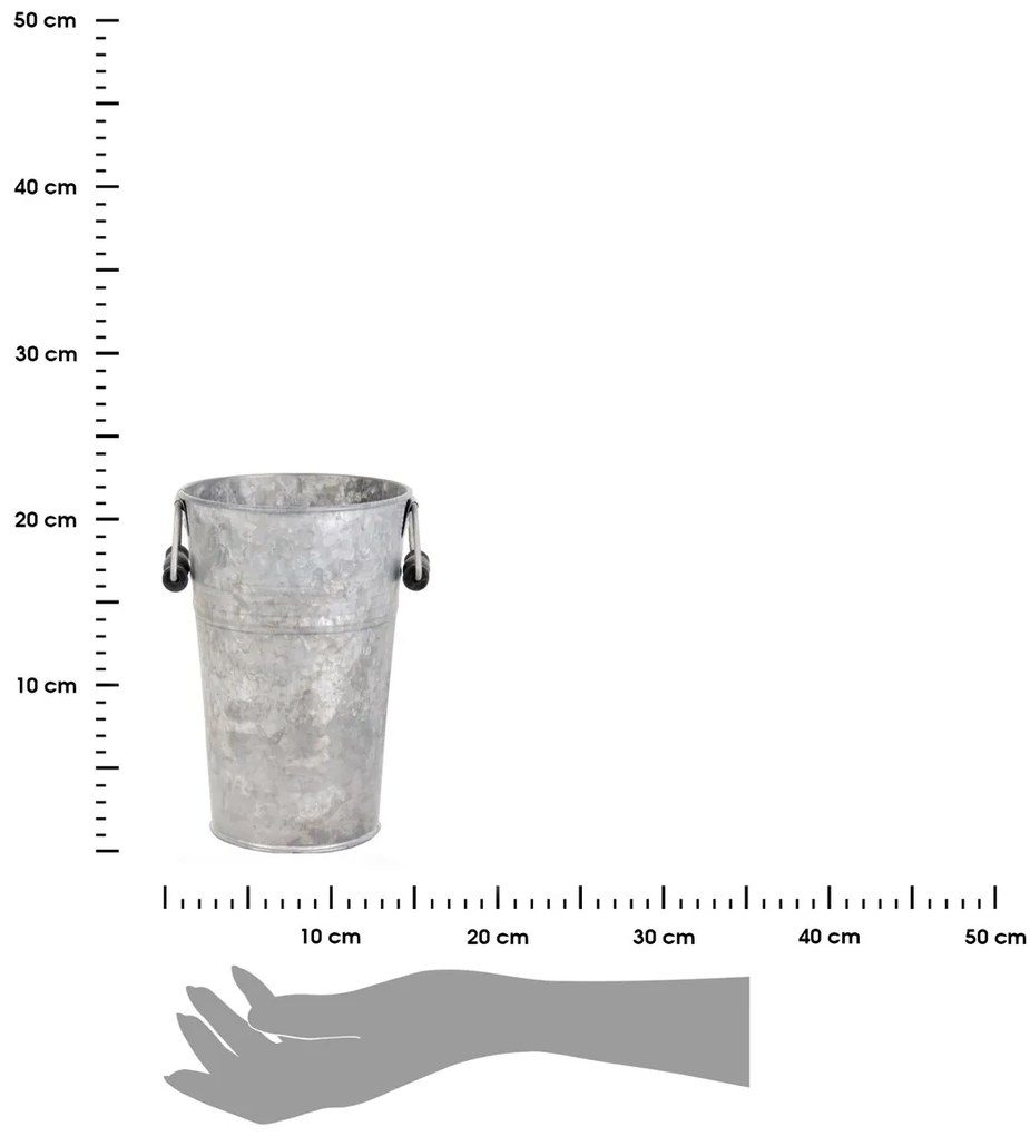 Kovová váza Bucket 16x14x21 cm