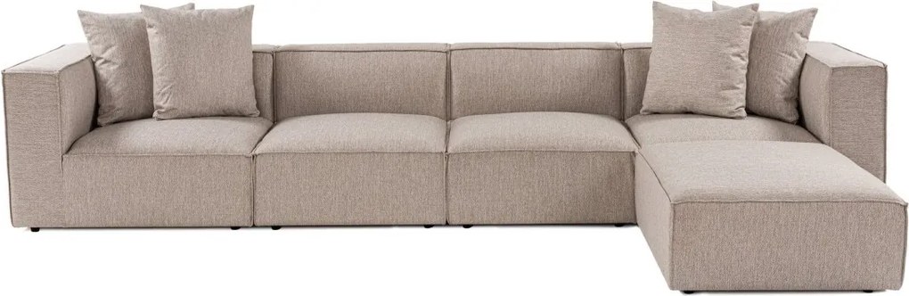 Rohová sedací souprava Sora 430 cm pískově béžová pravá