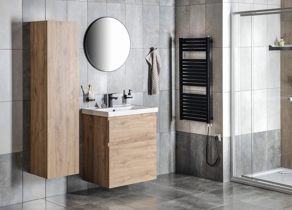 Aqualine Aqualine, ALTAIR umývadlová skrinka 61,5x60x37cm, dub emporio, AI368