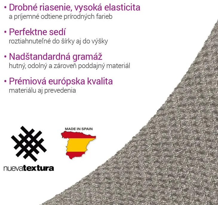 Super strečové poťahy HARMONIA svetlošedá taburetka (40 - 60 cm)