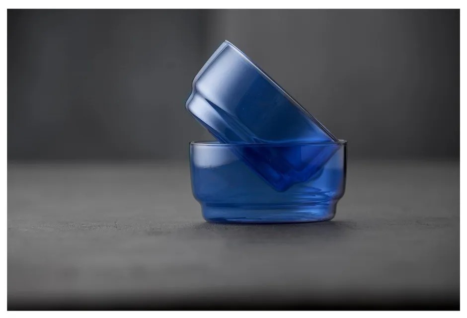 Modré sklenené misky v súprave 2 ks 500 ml Torino – Lyngby Glas