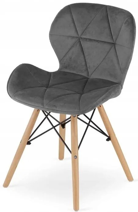 Jedálenská zostava TODI 80cm okrúhly stolový set čierny + 4 stoličky LAGO sivé