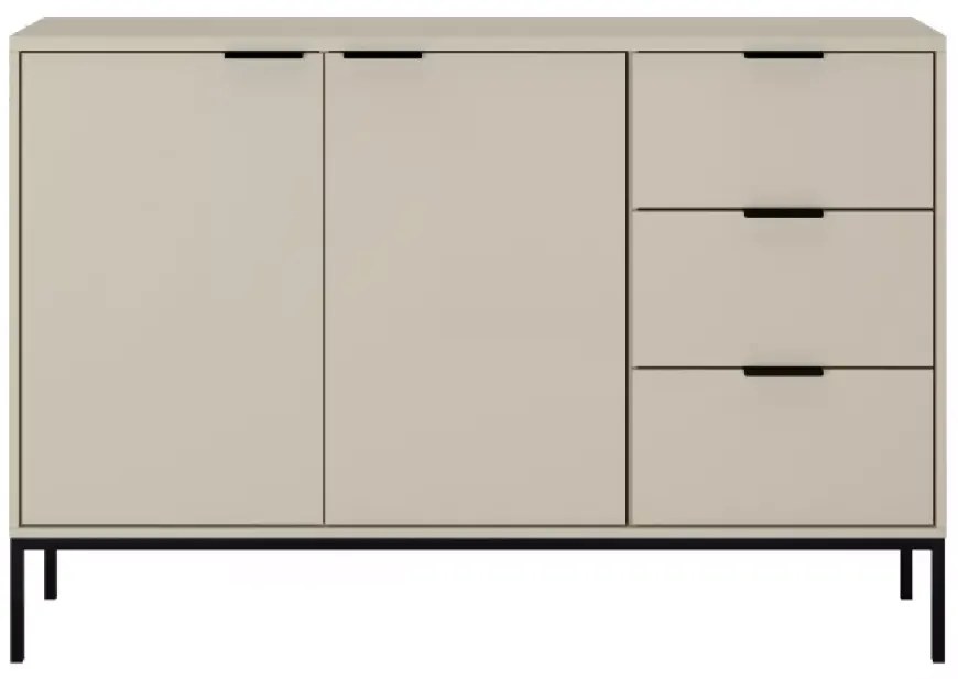 Komoda Austin 150 cm kašmír/čierna