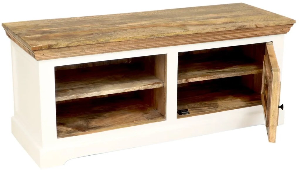 furniture-nabytek.cz - Rustikálny botník 120x50x45 z dreva mango