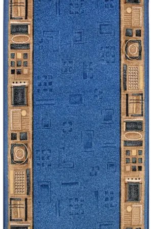 Koberce Breno Behúň JENA 77, šíře role 100 cm, modrá, viacfarebná