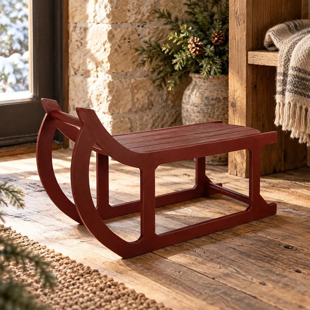 Drevené dekoračné sánky Clayre & Eef – 60*25*35 cm