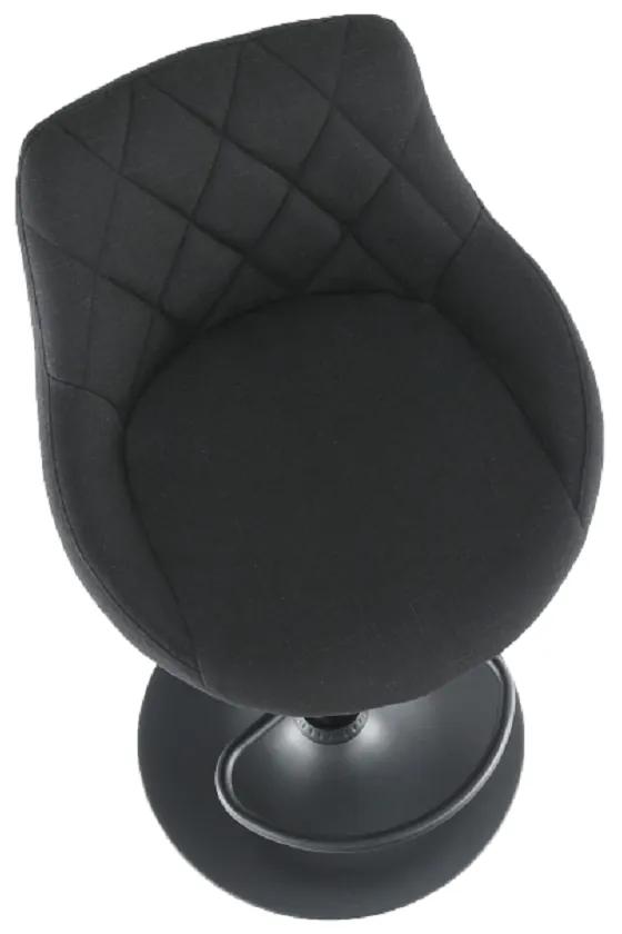 Barová stolička TERKAN — ekokoža/kov, viac farieb čierna
