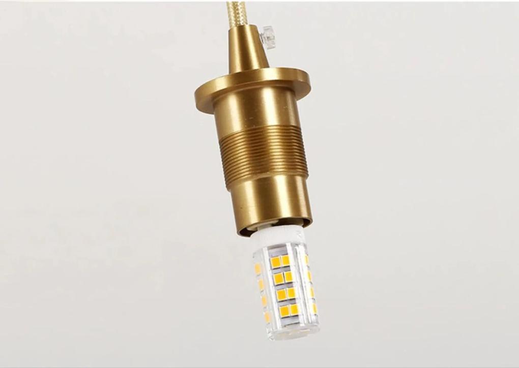 Toolight - Krištáľové závesné svietidlo 3xG9 APP588-3CPR, čierna-zlatá, OSW-09759