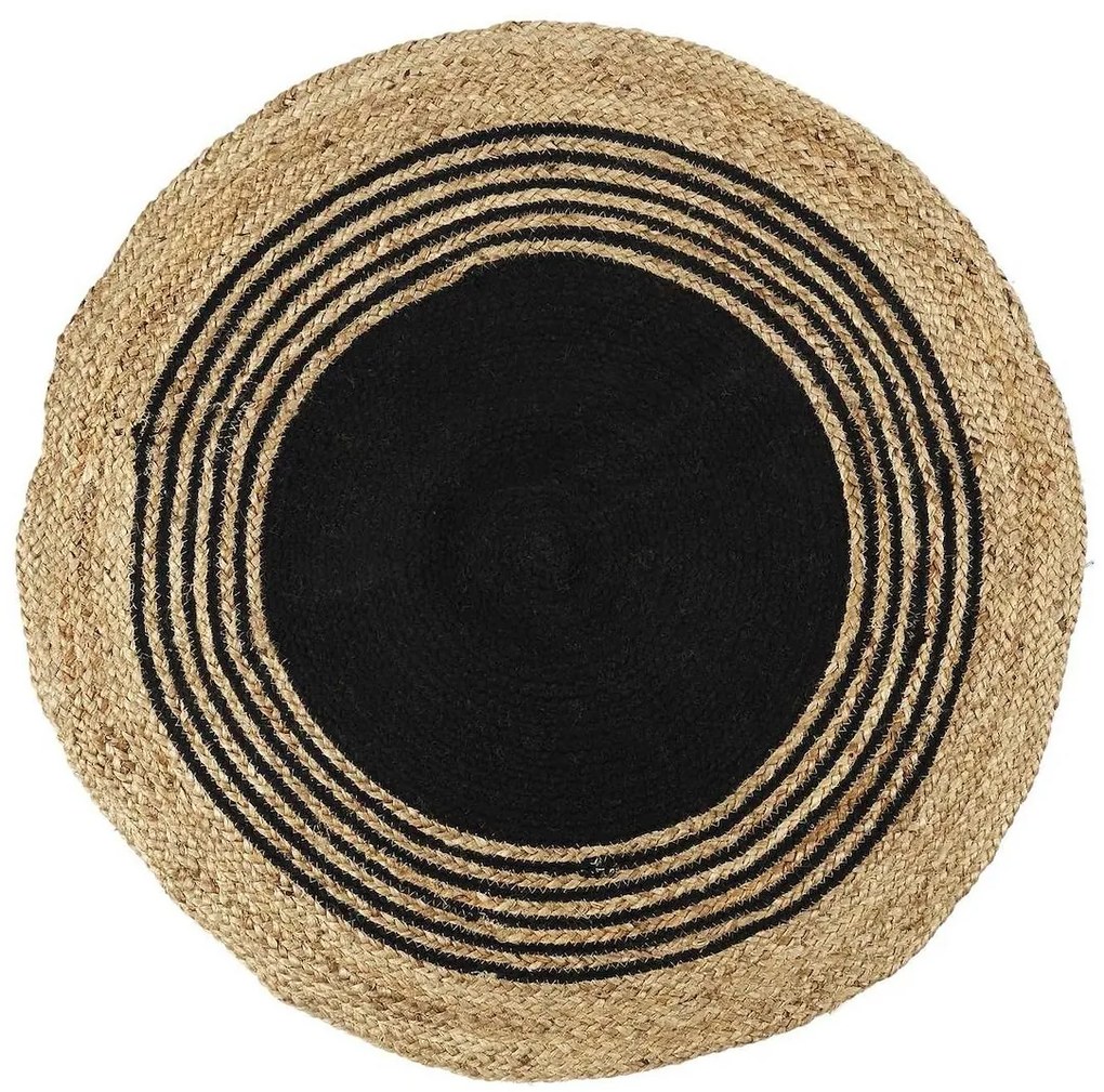 HowHomely Koberec Naturo Circle, (fi) 90 cm, béžová/čierna