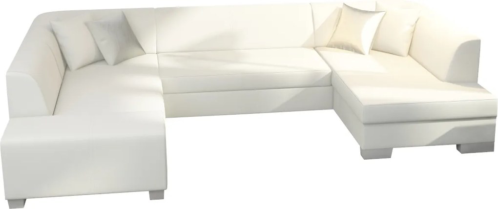 Expedo Rozkladacia súprava HAVANIS do tvaru U, 320x73x167/207 cm, soft 017 white, pravá