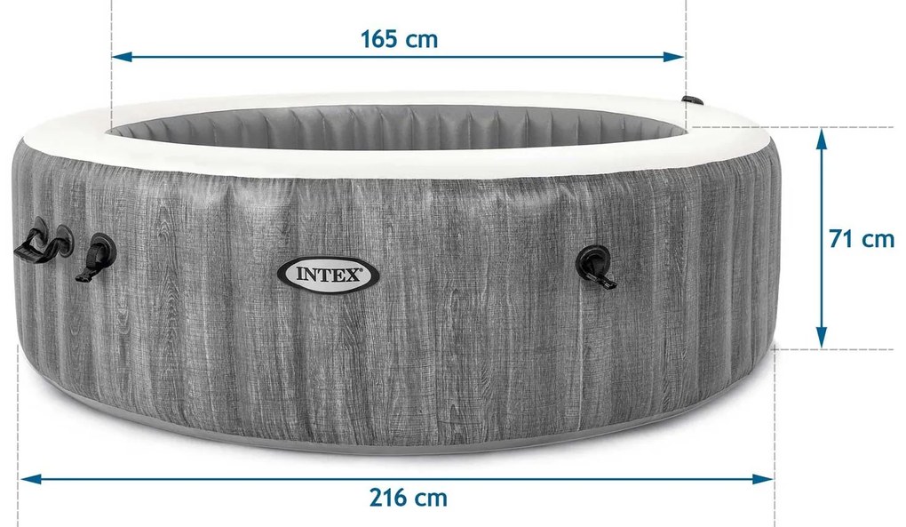 Hydromasážna jacuzzi pre 6 osôb, nafukovacia, 216x71 cm, WIFI prémiové príslušenstvo INTEX