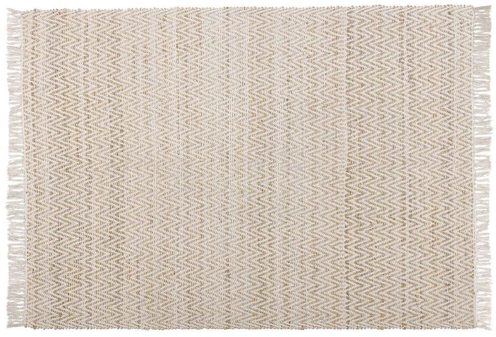 Jutový koberec 140 x 200 cm béžový AFRIN Beliani