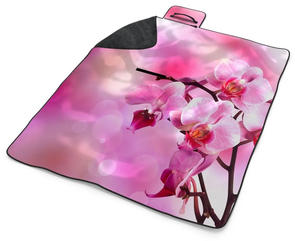 Sablio Plážová deka Květy Orchidey: 200x140 cm
