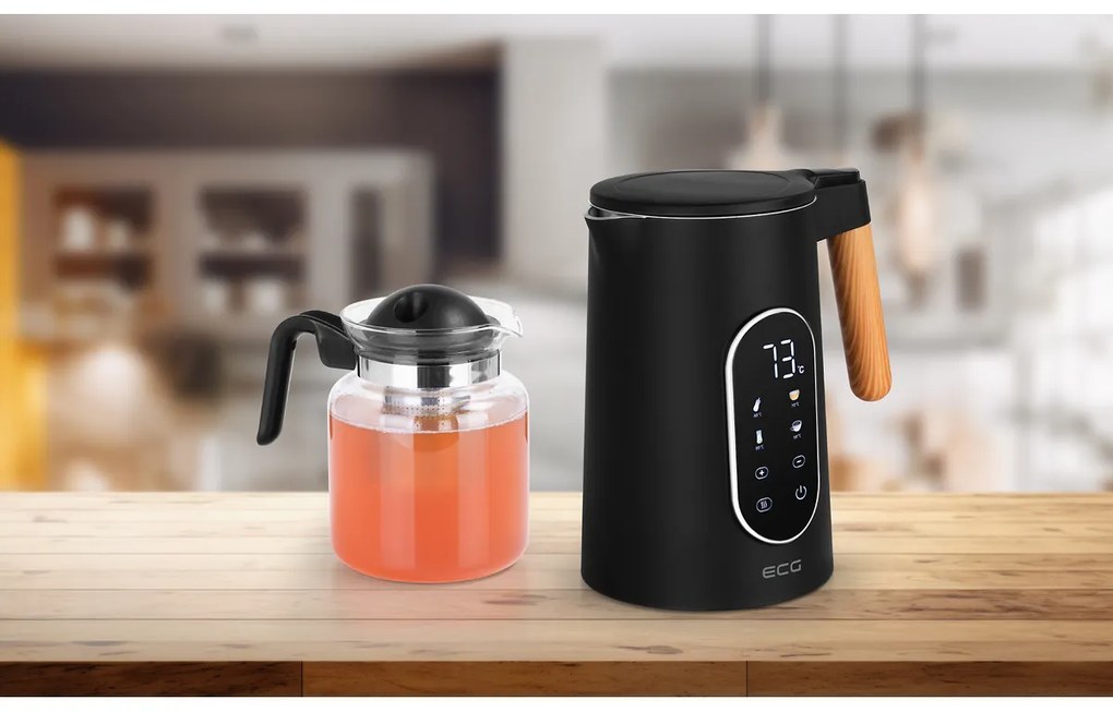 ECG RK 1799 Smart rýchlovarná kanvica, čierna