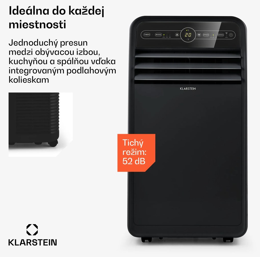 Klarstein Metrobreeze New York Smart 12k, mobilná klimatizácia, 12 000 BTU/3,5 kW, A, diaľkový ovládač