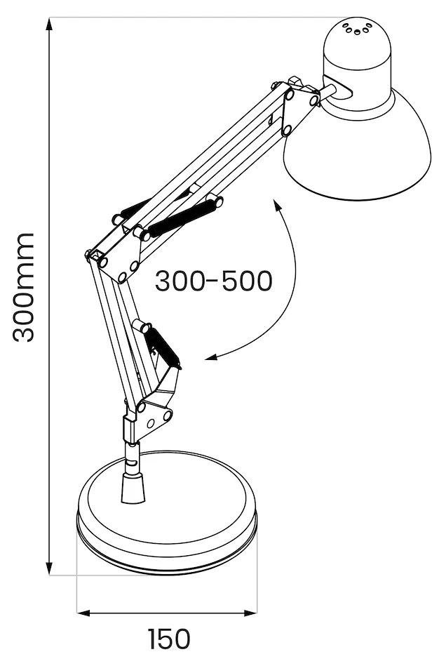 Stolná lampa Nexa, 1x biele kovové tienidlo, w