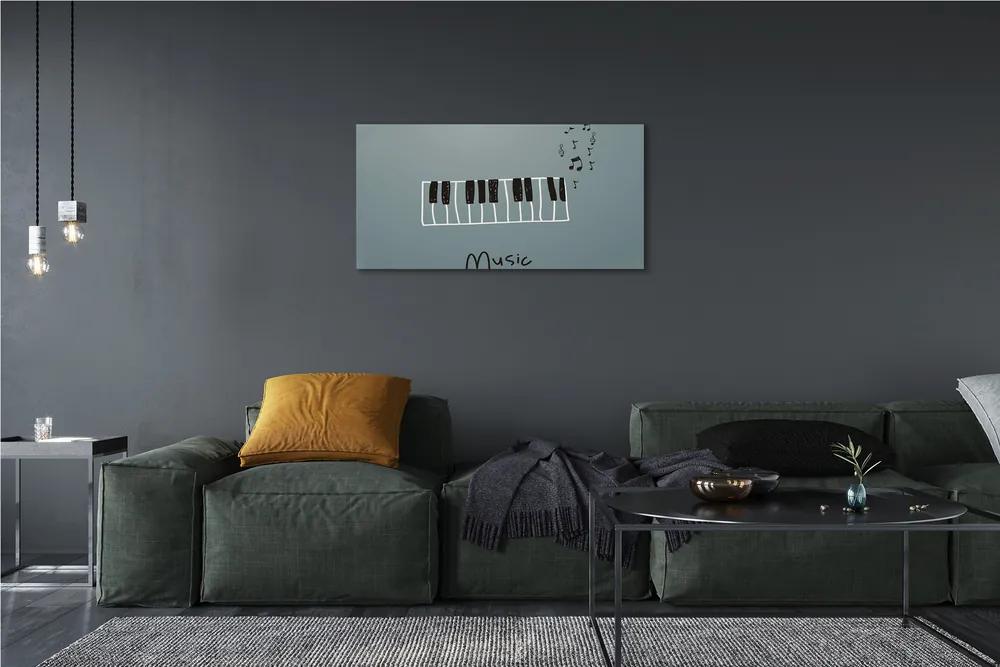 Obraz canvas piano poznámky 120x60 cm