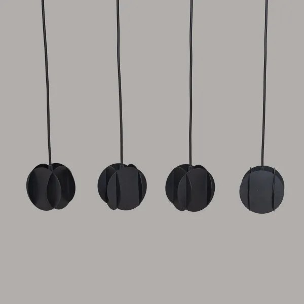 Závesný luster GAMBIT na lanku 4xGU10/10W/230V, čierny