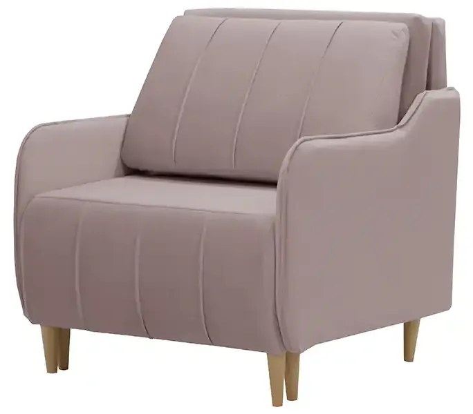 Kreslo GALA s funkciou spania Růžový