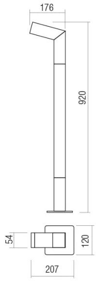 Redo 90512 - LED Vonkajšia lampa WOODY LED/10W/230V IP54 antracit