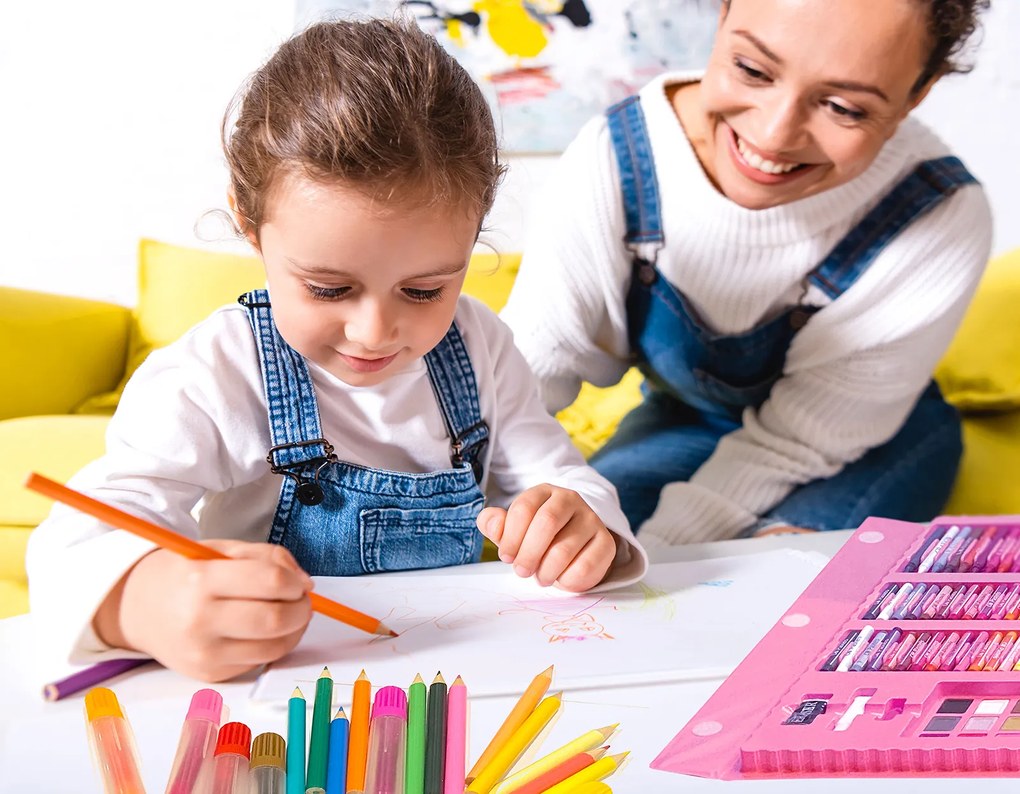 Bestent Ružová sada na maľovanie pre deti 176ks KID ART