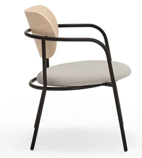 Svetlosivé kreslo v dekore jaseňa Eclipse - Teulat