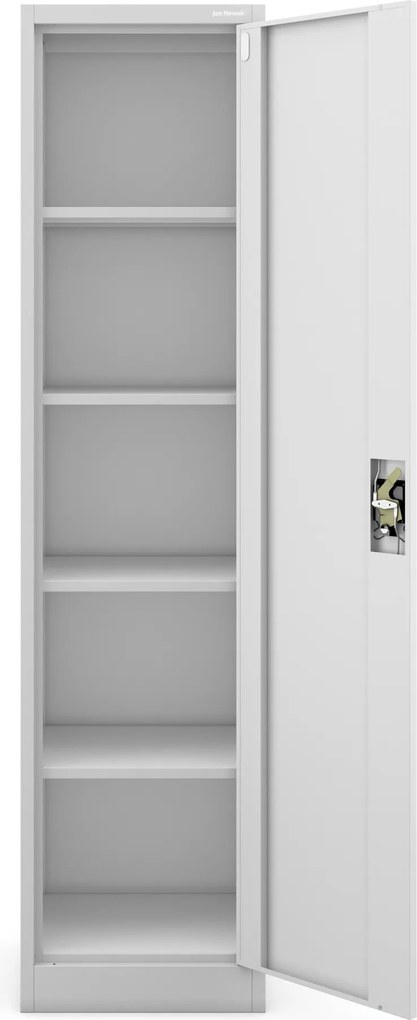Kovová kancelárska skriňa na dokumenty, široká, sivá, 450x1850x400 mm: ALEX
