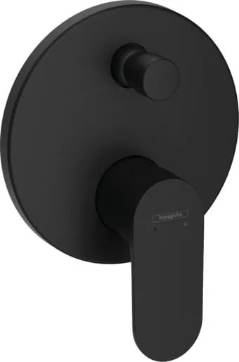 Sprchová a vaňová batéria Hansgrohe Rebris S bez podomietkového telesa matná čierna 72466670