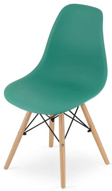 Set jedálenských stoličiek OSAKA zelené (hnedé nohy) 4ks