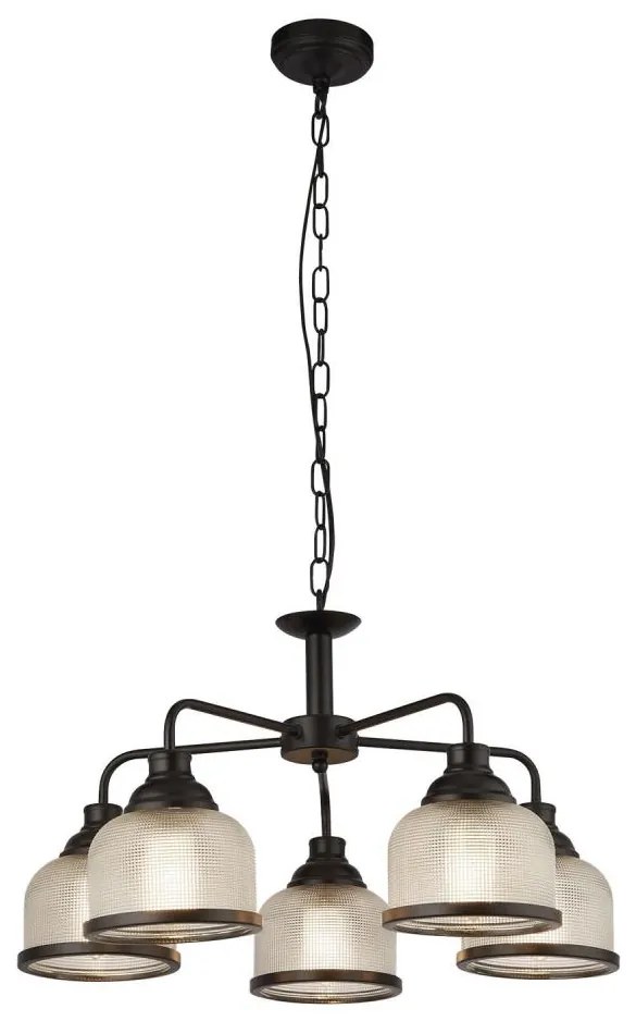 Searchlight 1685-5BK - Luster na reťazi BISTRO 5xE27/60W/230V čierna