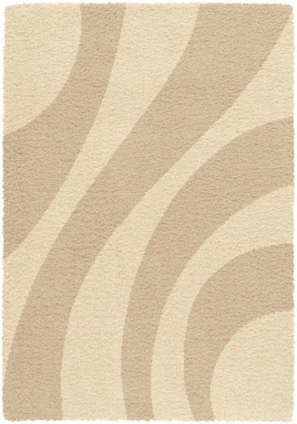 Balta, AKCIA: Kusový koberec Super Shaggy 6569-65, béžová, obývacia izba