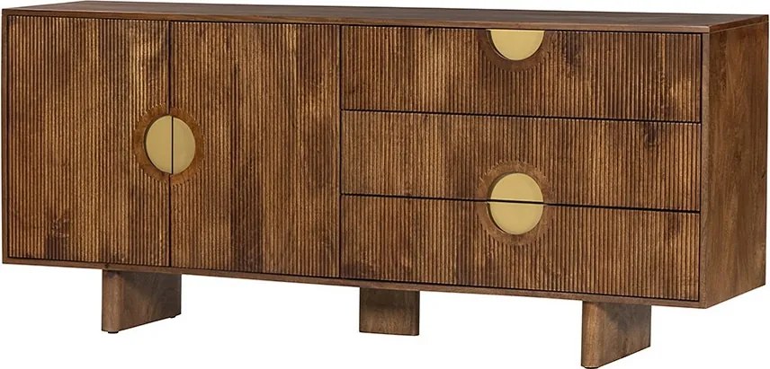 Dizajnová komoda Opaline 177 cm hnedé mango
